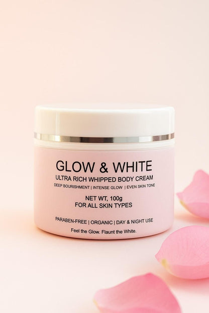 Glow & White Body Cream for Women | Brightening & Moisturizing Skin Care | 100 gm Each (Pack of 2)