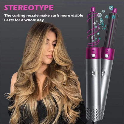 5-in-1 Multifunctional Hair Dryer Styling Tool | Detachable Multi-Head Hot Air Comb | Automatic Suction Hair Curler