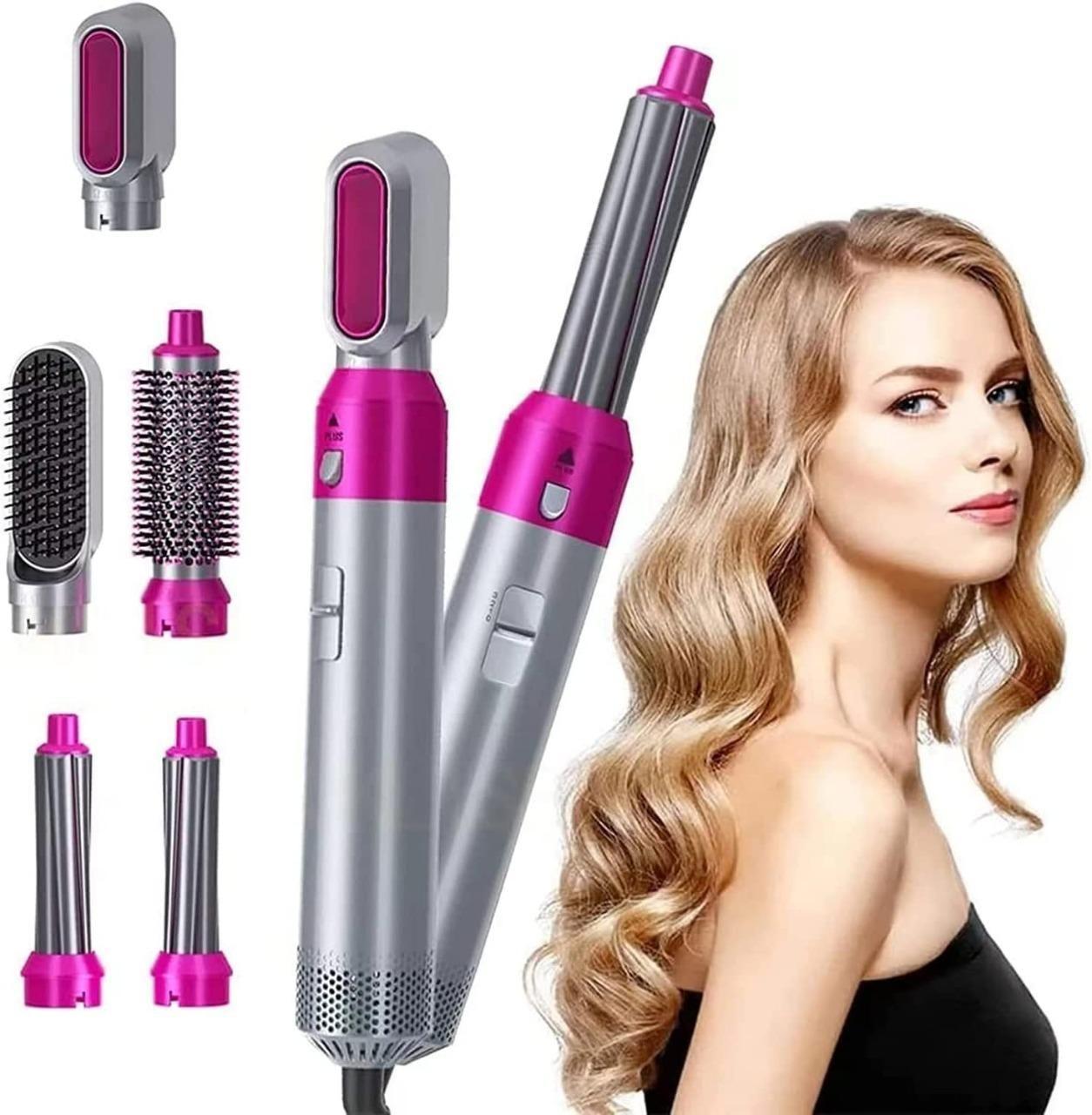 5-in-1 Multifunctional Hair Dryer Styling Tool | Detachable Multi-Head Hot Air Comb | Automatic Suction Hair Curler