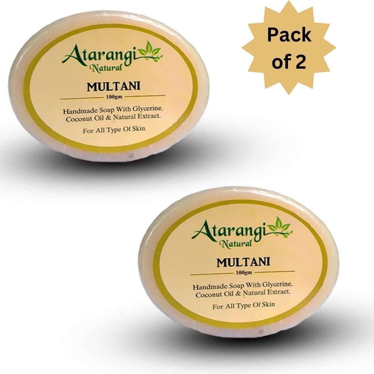 Multani Mitti Handmade Soap for Acne-Prone Skin | Natural Herbal Soap (Pack of 2)