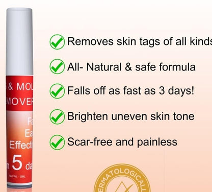Tags & Moles Remover Cream | Skin Care Cream for Blemish-Prone Areas | 5 ml Each (Pack of 2)