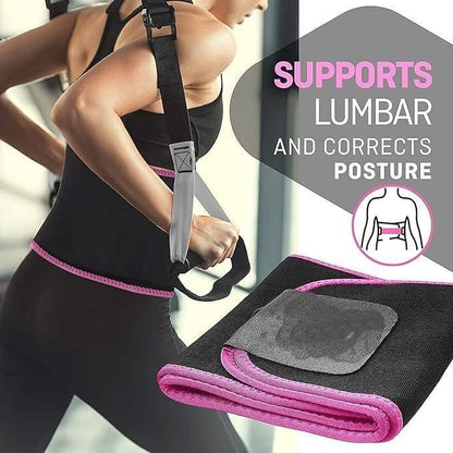 Adjustable Waist Trimmer Belt for Men & Women | Sweat Slimming Belly Belt | Lightweight Neoprene Body Shaper