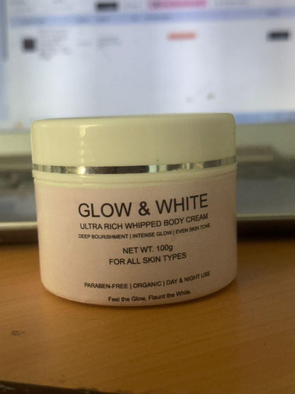 Glow & White Body Cream for Women | Brightening & Moisturizing Skin Care | 100 gm Each (Pack of 2)
