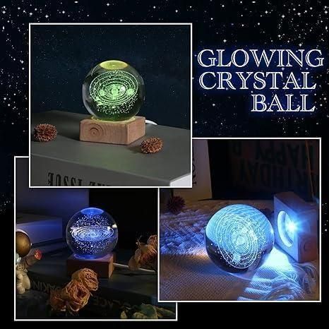 3D Crystal Lamp Ball | LED Decorative Night Light with Assorted Designs | Home & Gift Decor