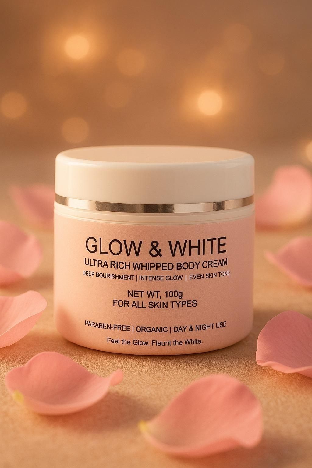 Glow & White Body Cream for Women | Brightening & Moisturizing Skin Care | 100 gm Each (Pack of 2)