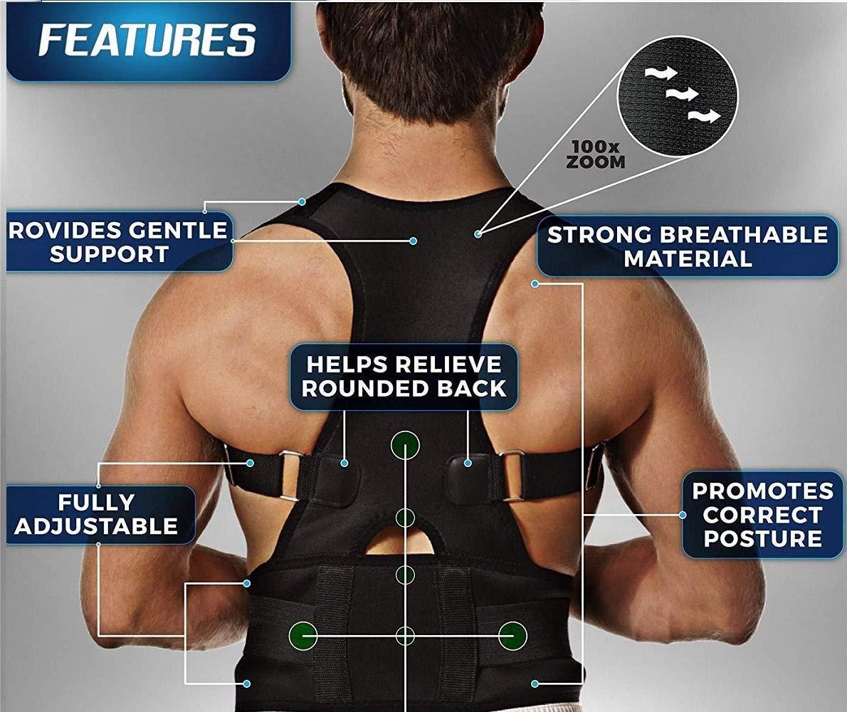 Posture Corrector Belt Unisex | Adjustable Back Support for Spine & Shoulder Alignment