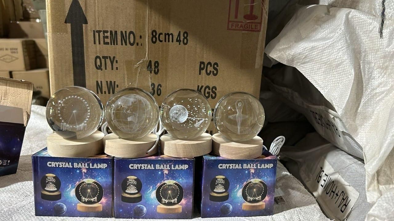 3D Crystal Lamp Ball | LED Decorative Night Light with Assorted Designs | Home & Gift Decor