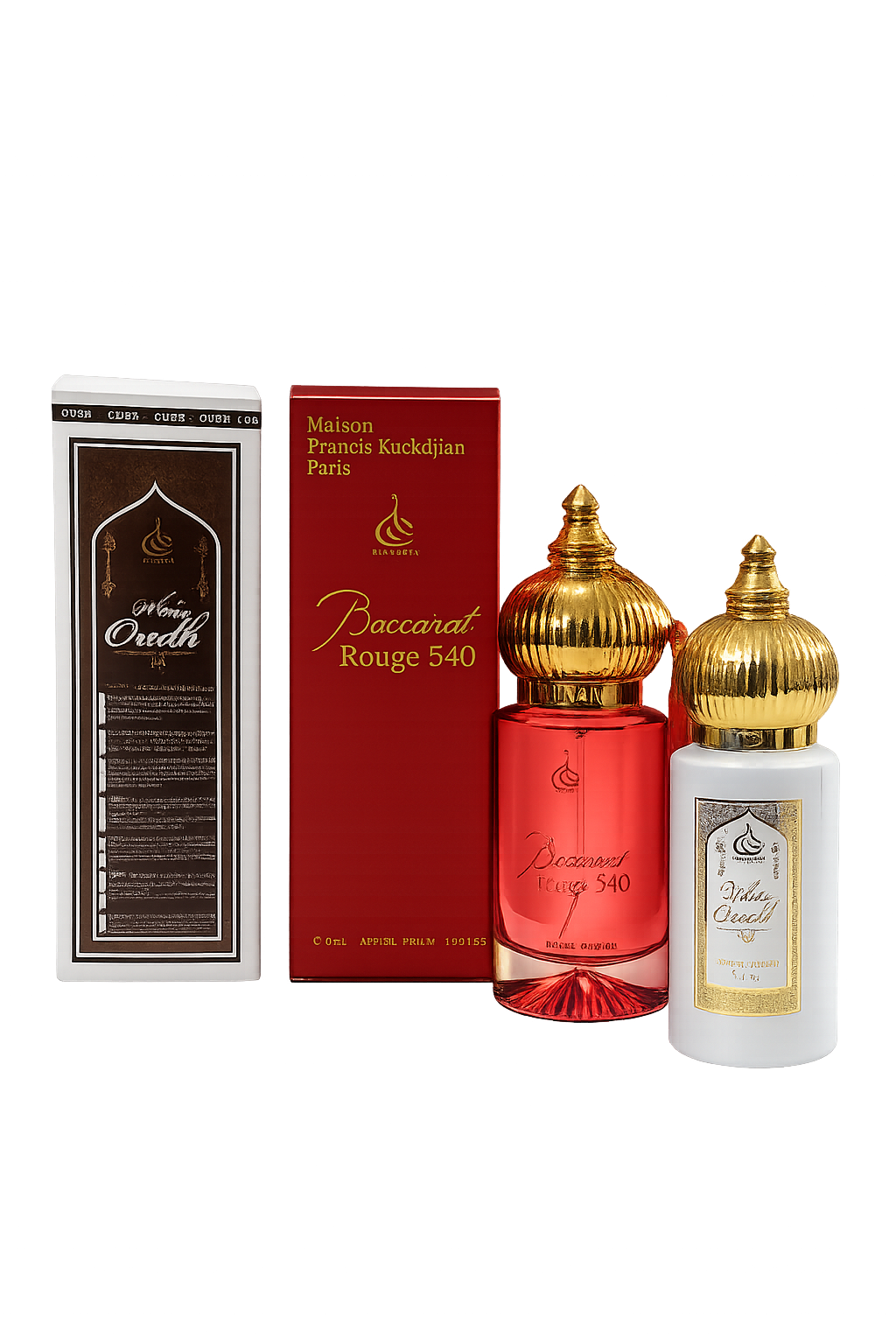 Luxury Perfume Combo – Baccarat Rouge 540 Inspired & White Oudh | Long-Lasting Unisex Fragrance Set (2 × 60 ml)