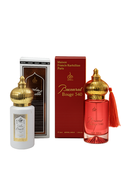 Luxury Perfume Combo – Baccarat Rouge 540 Inspired & White Oudh | Long-Lasting Unisex Fragrance Set (2 × 60 ml)