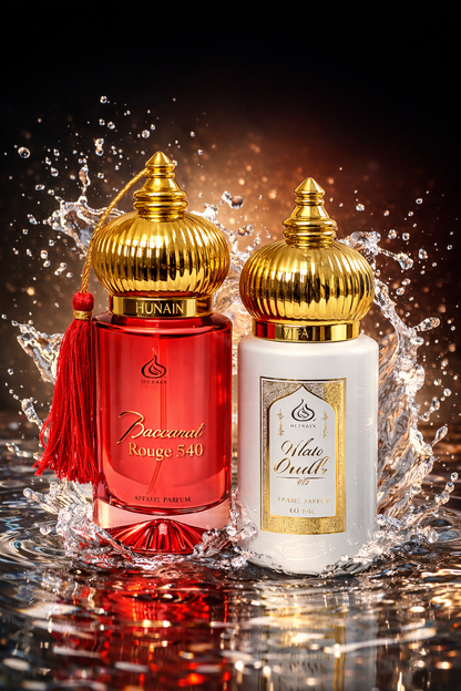 Luxury Perfume Combo – Baccarat Rouge 540 Inspired & White Oudh | Long-Lasting Unisex Fragrance Set (2 × 60 ml)