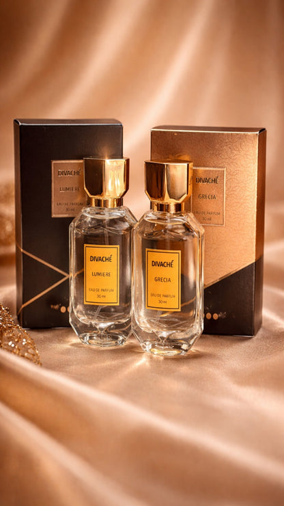 Divaché Lumiere & Grecia Eau De Parfum Combo - Long Lasting Luxury Fragrance (60ml)
