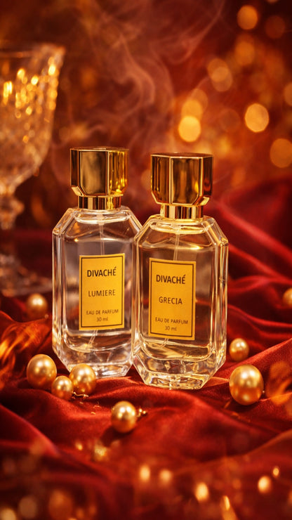 Divaché Lumiere & Grecia Eau De Parfum Combo - Long Lasting Luxury Fragrance (60ml)