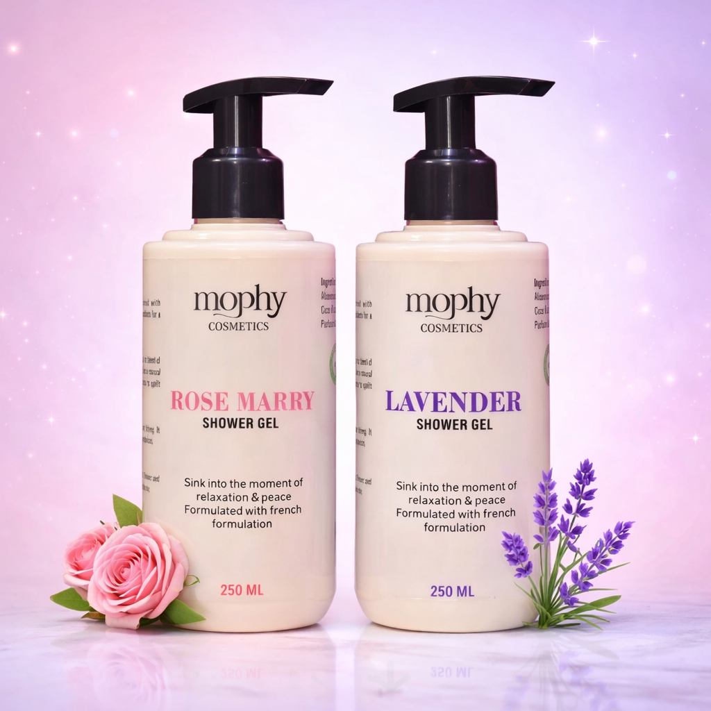 Mophy Rose Mary & Lavender Shower Gel Combo - Relaxing Hydrating Body Wash Set (500ml)
