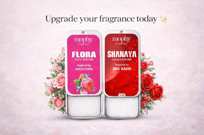 Mophy Flora & Shanaya Solid Perfume Combo - Long Lasting, Alcohol Free, Vegan Solid Fragrance Set for Men & Women