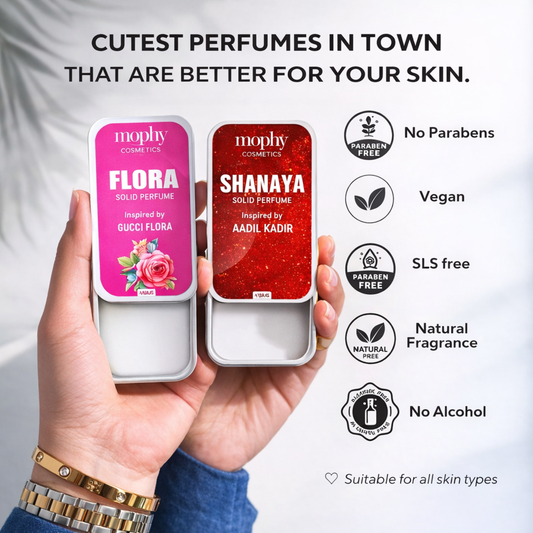 Mophy Flora & Shanaya Solid Perfume Combo - Long Lasting, Alcohol Free, Vegan Solid Fragrance Set for Men & Women
